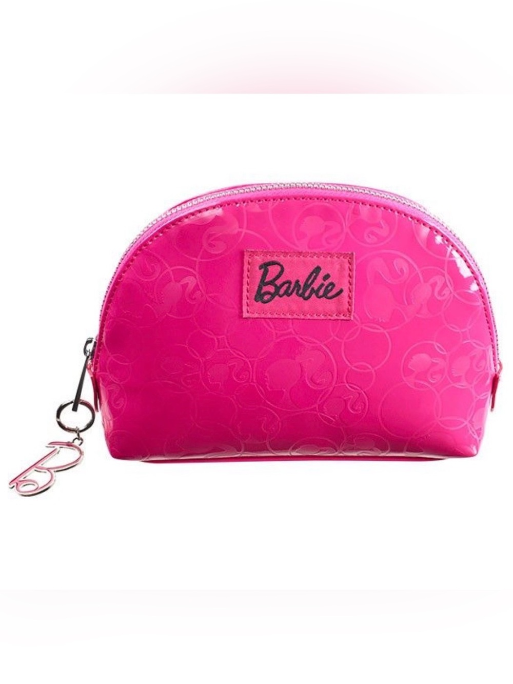 Barbie Hot Pink Vinyl Cosmetic Case with Charm